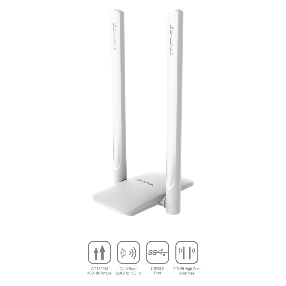 כרטיס רשת אלחוטי חיצוני בחיבור LB-Link AC1300 BL-WDN1300A USB