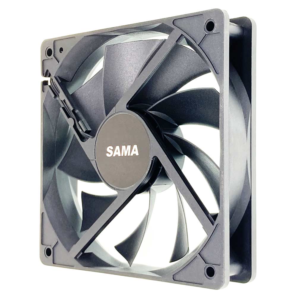 מאוורר 120mm למארז עם תאורה בצבע שחור SAMA